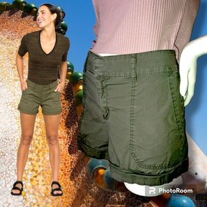 NEW a.n.a. Cargo Style Cuffed Shorts Army Gorpcore Neutral Sz 12 (31)
